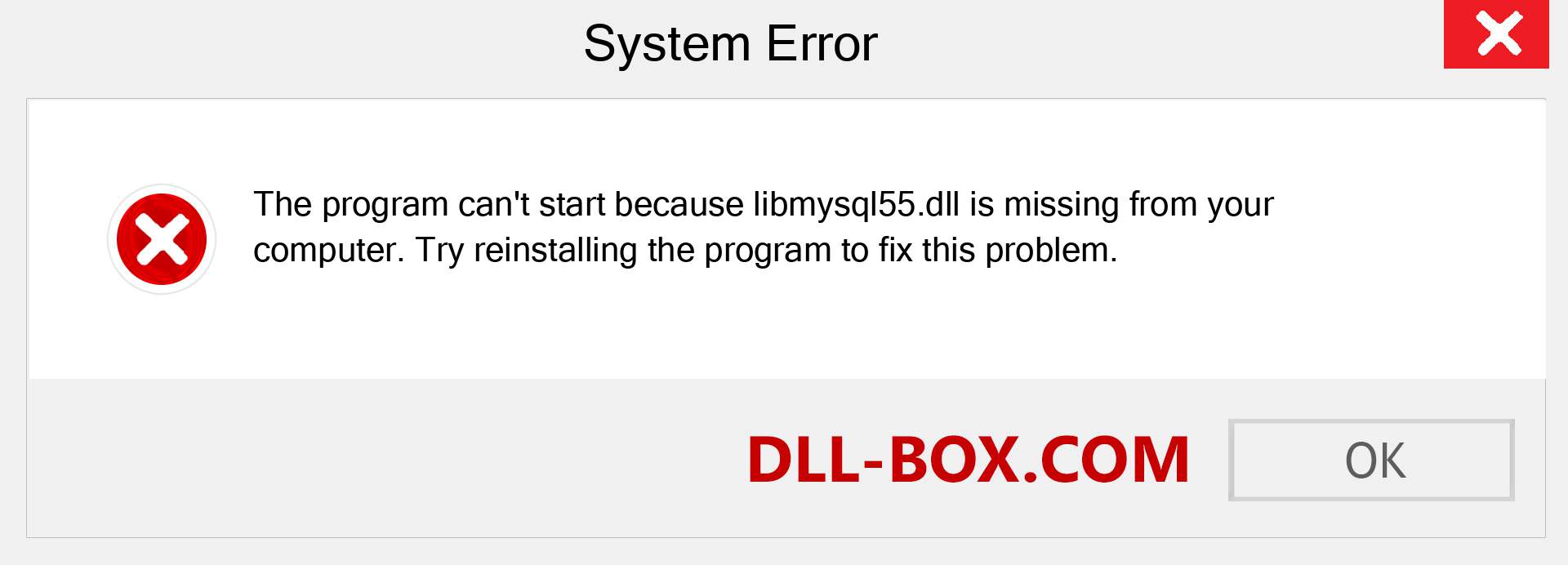  libmysql55.dll file is missing?. Download for Windows 7, 8, 10 - Fix  libmysql55 dll Missing Error on Windows, photos, images