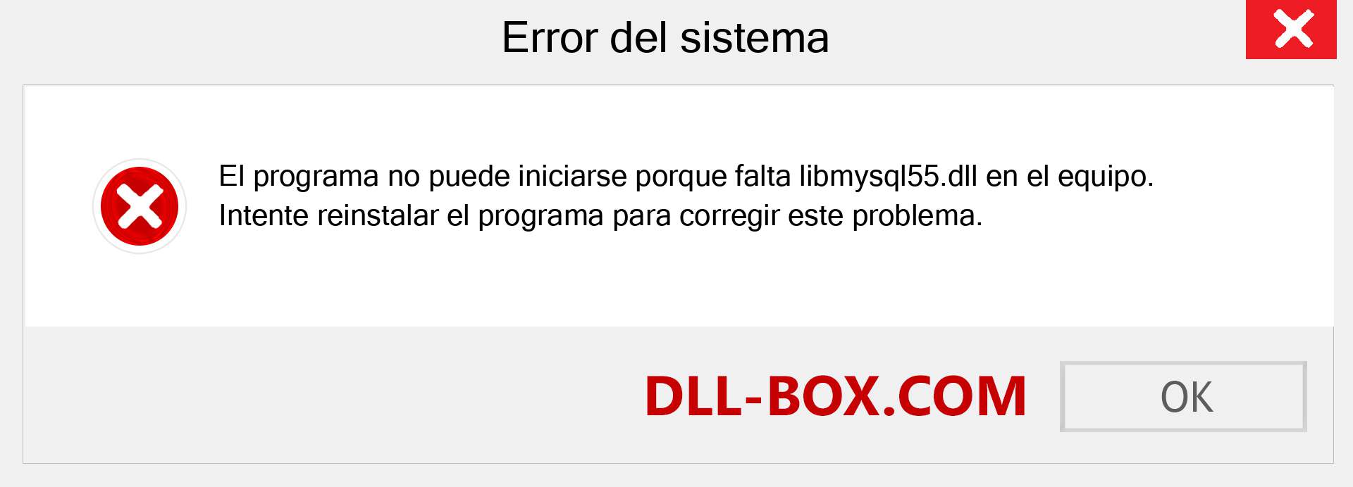 ¿Falta el archivo libmysql55.dll ?. Descargar para Windows 7, 8, 10 - Corregir libmysql55 dll Missing Error en Windows, fotos, imágenes