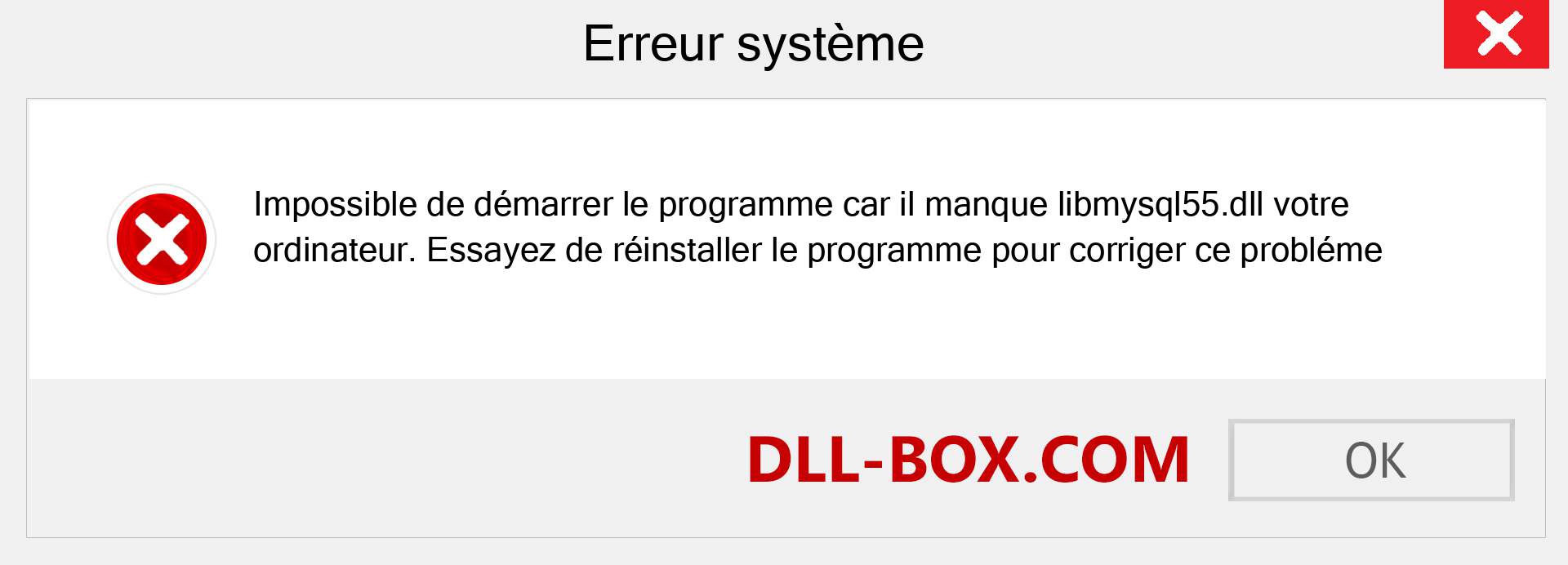 Le fichier libmysql55.dll est manquant ?. Télécharger pour Windows 7, 8, 10 - Correction de l'erreur manquante libmysql55 dll sur Windows, photos, images